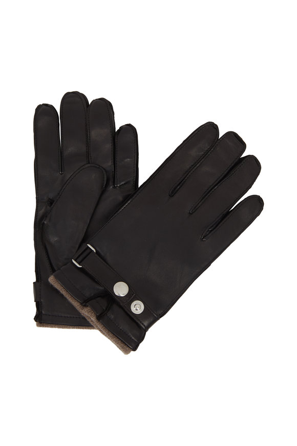 Black Leather Gloves